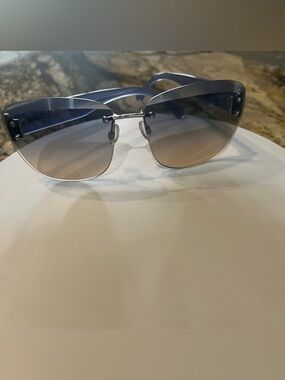 Henri Bendel Blue Rimless Women's Sunglasses NWOT!